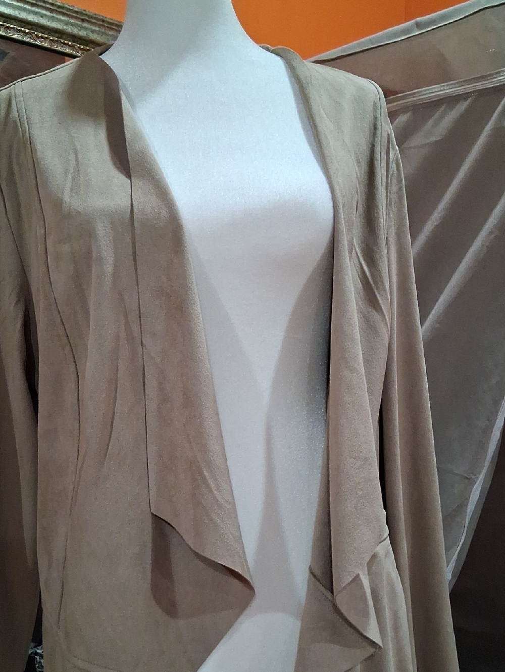 Premise Taupe Suede-Look Jacket